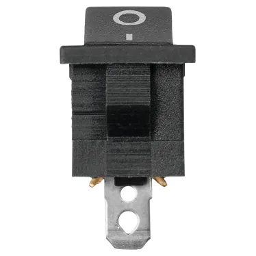 Выключатель клавишный KCD1-102 250В AC/DC, 1P, 6А, (3с), ON-ON, черный, Mini TDM