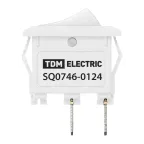 Выключатель клавишный KCD11-101 250В AC/DC, 1P, 3А, (2с), ON-OFF, белый, Micro TDM