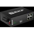 Коммутатор промышленный управляемый уровня L2 ML2-1GX/SFP-4GTP, 1 порт 1000Base-X SFP, 4 порта 10/100/1000Base-T(X) RJ45 c PoE, монтаж на динрейку TSX EKF