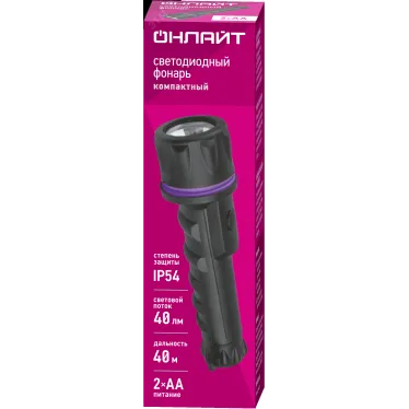 Фонарь светодиодный OPT-R01-2AA компактный 1 LED, 0.5В