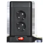 DOMINIC Удлинитель У08K 8 мест 2P+PE 1,5м 3х1,0мм2 16А/250В USB A+C 20Вт черный IEK