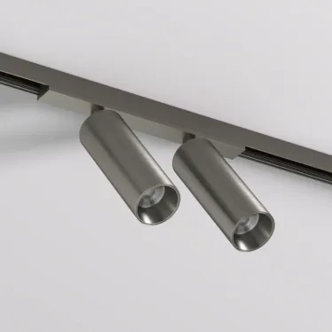 Светильник для трека SHINE SPOT со светодиодом D35хH100 48В DC 8 Втх2 RA-90 3000 К IP20 темный никель алюм. DENKIRS DK5742-DN