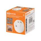 Выключатель фарфоровый поворотный перекрёстный с ручкой (бантик) 10А белый «Болонь» TDM