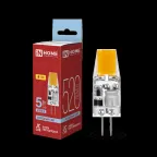 Лампа светодиодная LED-JC-COB 5Вт 12В G4 6500К 520Лм IN HOME