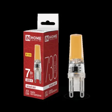 Лампа светодиодная LED-JCD-COB 7Вт 230В G9 4000К 730Лм IN HOME