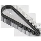 Дюбель-хомут 11х18мм для круглого кабеля нейлон черный (100шт/упак) GENERICA