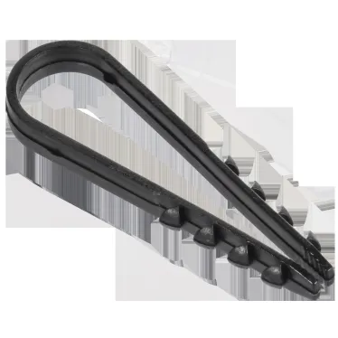 Дюбель-хомут 11х18мм для круглого кабеля нейлон черный (100шт/упак) GENERICA