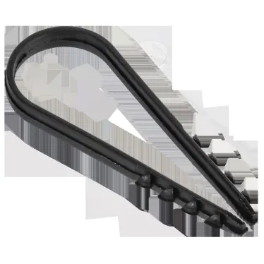 Дюбель-хомут 19х25мм для круглого кабеля нейлон черный (100шт/упак) GENERICA