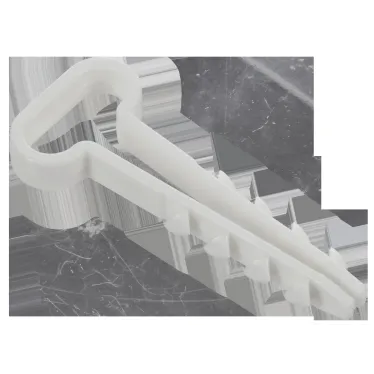 Дюбель-хомут 14х6мм для плоского кабеля нейлон белый (100шт/упак) GENERICA