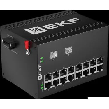 Коммутатор промышленный неуправляемый U-2GX/SFP-16GT, 2 порта 1000Base-X SFP, 16 портов 10/100/1000Base-T(X) RJ45, монтаж на динрейку TSX EKF