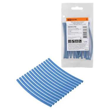 Набор трубок термоусаживаемых клеевых Моноцвет синий 32/10 TDM