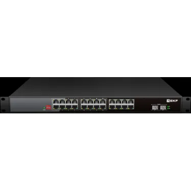 Коммутатор промышленный неуправляемый U-2GX/SFP-24GTP-R, 2 порта 1000Base-X SFP, 24 порта 10/100/1000Base-T(X) RJ45 c PoE, монтаж в 19'' стойку TSX EKF
