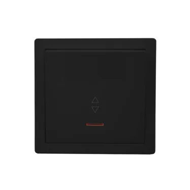 LETO Выключатель проходной с подсветкой чёрный бархат Lezard 752-4200-114