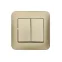 ASTI Выключатель 2-кл., 10 А, золото Lezard 7081-3636-101