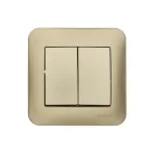 ASTI Выключатель 2-кл., 10 А, золото Lezard 7081-3636-101