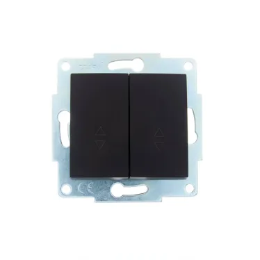 ASTI Выключатель проходной 2-кл., 10 А, механизм, чёрный бархат Lezard 7081-4288-106