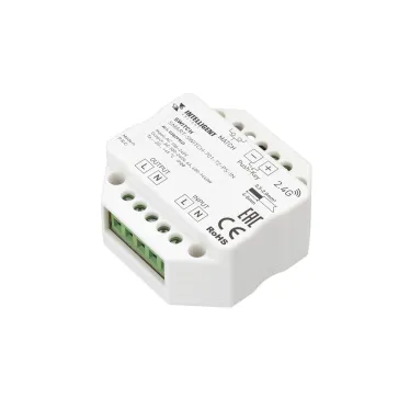 Релейный модуль INTELLIGENT ARLIGHT SMART-SWITCH-701-72-PS-IN 230V, 1x6A, 2.4G, IP20, пластик, 5 лет