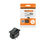 Выключатель клавишный KCD11-101 250В AC/DC, 1P, 3А, (2с), ON-OFF, черный, Micro TDM