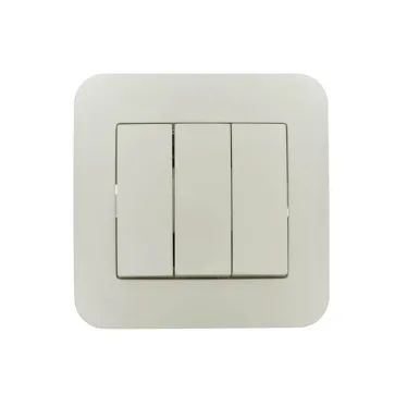 ASTI Выключатель 3-кл., 10 А, крем Lezard 7081-0303-109