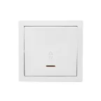 LETO Выключатель проходной с подсветкой белый Lezard 752-0200-114