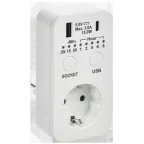 РТЭ-4 Розетка-таймер электронный с USB A+C 15мин-8ч 16А IP20 белый IEK