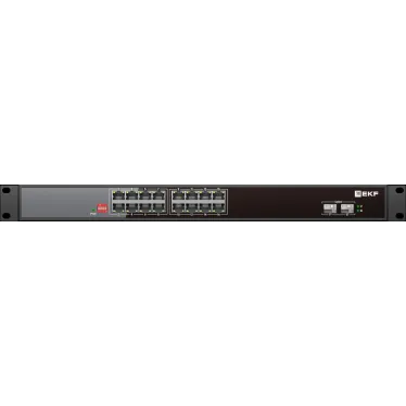 Коммутатор промышленный неуправляемый U-2GX/SFP-16GTP-R, 2 порта 1000Base-X SFP, 16 портов 10/100/1000Base-T(X) RJ45 c PoE, монтаж в 19'' стойку TSX EKF