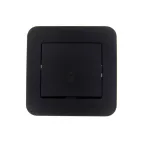                  ASTI Кнопка звонка, 10 А, чёрный бархат Lezard 7081-4242-103
               