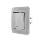 ASTI Выключатель проходной 1-кл. с подсветкой, 10 А, платина Lezard 7081-3535-114