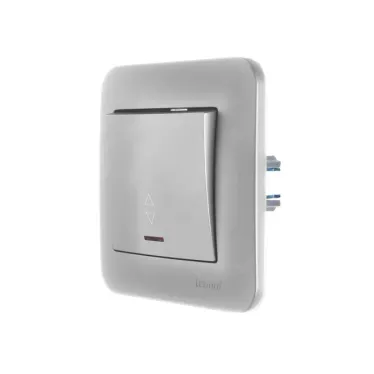 ASTI Выключатель проходной 1-кл. с подсветкой, 10 А, платина Lezard 7081-3535-114