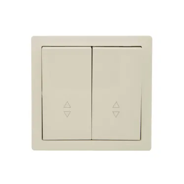 LETO Выключатель проходной двойной крем Lezard 752-0300-106