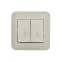 ASTI Выключатель проходной 2-кл., 10 А, крем Lezard 7081-0303-106