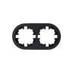                  OSEN Рамка 2-ая универсальная, чёрный бархат, круглая Lezard 744-4200-147
               