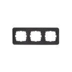 ASTI Рамка 3-ая горизонтальная без вставки чёрный бархат Lezard 7081-4200-148