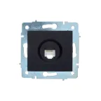 ASTI Розетка компьютерная Cat 6, механизм, черный бархат Lezard 7081-4288-140