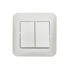 ASTI Выключатель 2-кл., 10 А, жемчужно-белый перламутр Lezard 7081-3030-101