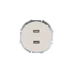 OSEN Розетка 2-ая USB, механизм, слоновая кость Lezard 743-9088-192