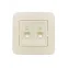 ASTI Розетка компьютер +телефон крем Lezard 7081-0303-143