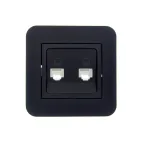                  ASTI Розетка 2-ая компьютерная, чёрный бархат Lezard 7081-4242-141
               