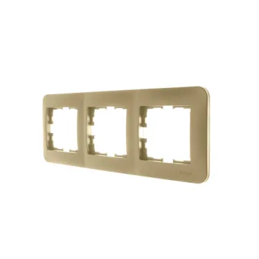 ASTI Рамка 3-ая горизонтальная без вставки золото Lezard 7081-3600-148