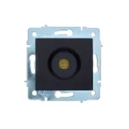 ASTI Розетка ТВ оконечная, механизм, чёрный бархат Lezard 7081-4288-130