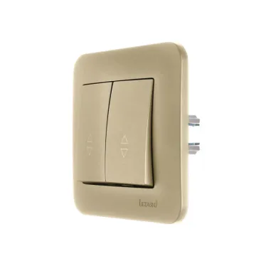 ASTI Выключатель проходной 2-кл., 10 А, золото Lezard 7081-3636-106