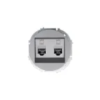 OSEN Розетка компьютерная двойная Cat 6, механизм, серый матовый Lezard 743-7488-142