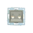 ASTI Розетка 2-ая компьютерная, механизм, платин Lezard 7081-3588-141