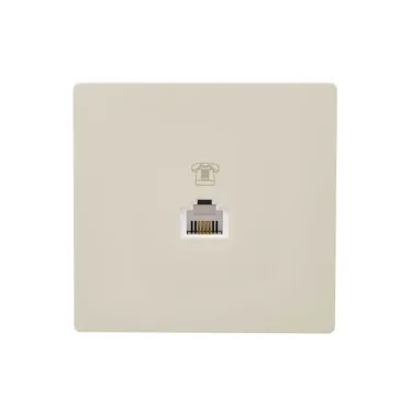 LETO Розетка телефонная евро крем Lezard 752-0300-137