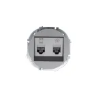 OSEN Розетка компьютер Cat 6 + телефон, механизм, серый матовый Lezard 743-7488-144