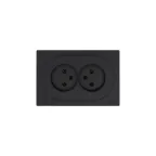 OSEN Розетка двойная без заземления 16А, механизм, чёрный бархат Lezard 743-4200-128B