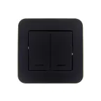 ASTI Выключатель 2-кл. с подсветкой, 10А, чёрный бархат Lezard 7081-4242-112