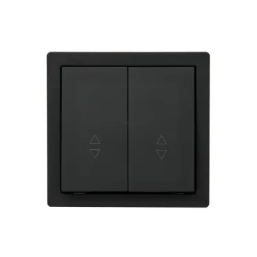 LETO Выключатель проходной двойной чёрный бархат Lezard 752-4200-106