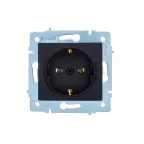 ASTI Розетка с заземлением, 16 А, механизм, чёрный бархат Lezard 7081-4288-122B