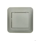 ASTI Розетка с заземлением с крышкой, 16 А, платина Lezard 7081-3535-123B